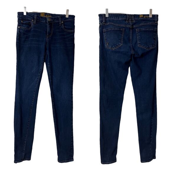 Kut from the Kloth Women's Jeans Mid Rise Indigo Dark Wash Skinny Ankle Size 4 - Picture 7 of 7